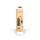 Nedis UHUBU2420BK 4 portos USB2.0 HUB