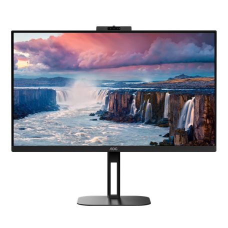 AOC IPS monitor 27" Q27V5CW/BK, 2560x1440, 16:9, 300 cd/m2, 1 ms, HDMI/DisplayPort/USBx4/USB-C, webkamera