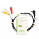Nedis CVGL22400BK10 audio - video AV kábel, 3,5mm jack - 3x RCA, 1m