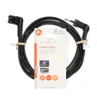 Nedis CEGL11055BK20 tápkábel, Euro dugó,  IEC-320-C7,  pipa, szögben balra, 2m, fekete
