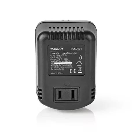 Nedis POCO104 tápegység, feszültség átalakító, konverter, 230V AC - 110V AC, 30W, USA
