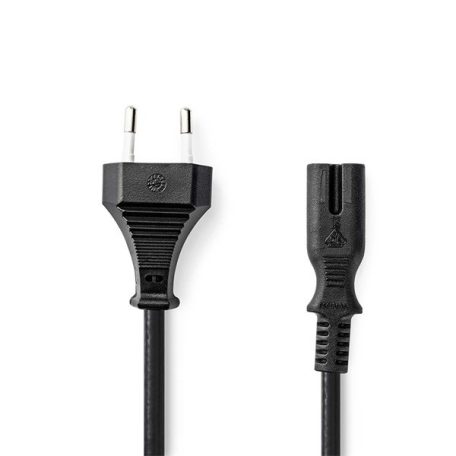 Nedis táp kábel IEC-320-C7, 2 x 0.75 mm, hossz 5m, CEGL11040BK50