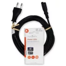 Nedis CEGL11040BK50 tápkábel IEC-320-C7, 2 x 0.75 mm, hossz 5m