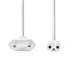   Nedis CEGL11040WT50 tápkábel IEC-320-C7, 2 x 0.75 mm, hossz 5m, fehér
