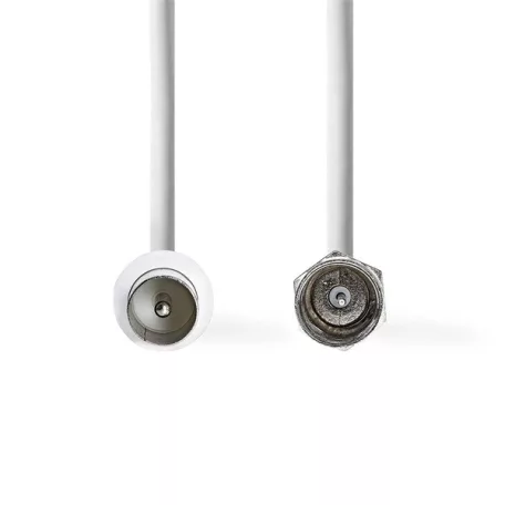 Nedis CSGL41800WT15 F dugó - koax dugó kábel, 75 Ohm, dupla árnyékolás, 1.5m