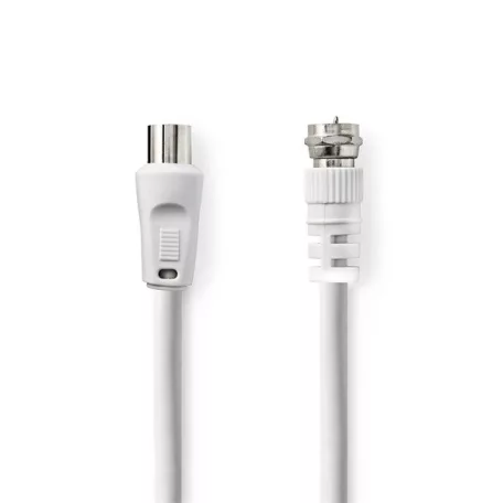 Nedis CSGL41800WT15 F dugó - koax dugó kábel, 75 Ohm, dupla árnyékolás, 1.5m
