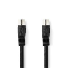   Nedis CAGL20000BK10 DIN audio kábel, DIN 5 tűs dugó, Nikkelezett, 1m
