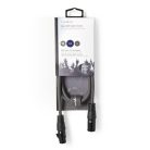 Nedis COTH15012GY10 DMX adapter kábel, XLR 3 tűs dugó, XLR 3 tűs anya,  Nikkelezett, 1,00 m,  kerek, PVC, Sötétszürke
