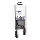 Nedis COTH15012GY10 DMX adapter kábel, XLR 3 tűs dugó, XLR 3 tűs anya,  Nikkelezett, 1,00 m,  kerek, PVC, Sötétszürke