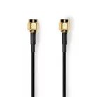 Nedis CSGL02000BK20 SMA kábel, aranyozott, 50 Ohm, árnyékolt,  2m