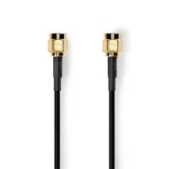   Nedis CSGL02000BK20 SMA kábel, aranyozott, 50 Ohm, árnyékolt,  2m