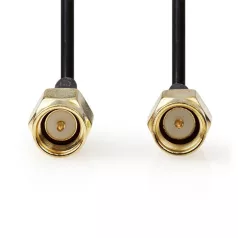   Nedis CSGL02000BK20 SMA kábel, aranyozott, 50 Ohm, árnyékolt,  2m