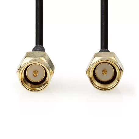 Nedis CSGL02000BK20 SMA kábel, aranyozott, 50 Ohm, árnyékolt,  2m