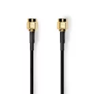 Nedis CSGL02000BK50 SMA kábel, aranyozott, 50 Ohm, árnyékolt,  5 m