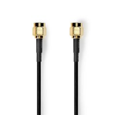   Nedis CSGL02000BK50 SMA kábel, aranyozott, 50 Ohm, árnyékolt,  5 m