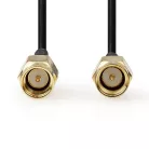 Nedis CSGL02000BK50 SMA kábel, aranyozott, 50 Ohm, árnyékolt,  5 m