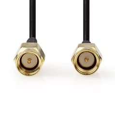   Nedis CSGL02000BK50 SMA kábel, aranyozott, 50 Ohm, árnyékolt,  5 m