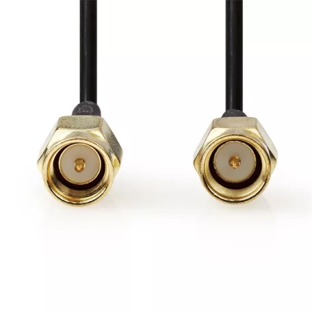 Nedis CSGL02000BK50 SMA kábel, aranyozott, 50 Ohm, árnyékolt,  5 m