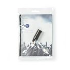 NEDIS COTP15930BK XLR adapter, XLR 3 tűs dugó, RCA nő,  Nikkelezett, Egyenes, Fém, Fekete , 1 db