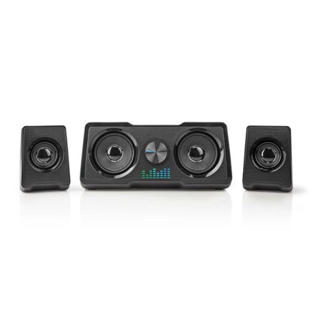 Nedis GSPR21022BK gamer hangszóró készlet, csatornák: 2.2, USB tápellátás, 3,5 mm jack, 48 W, LED, hangerőszabályozó