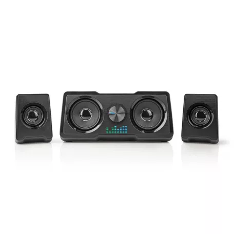 Nedis GSPR21022BK gamer hangszóró készlet, csatornák: 2.2, USB tápellátás, 3,5 mm jack, 48 W, LED, hangerőszabályozó