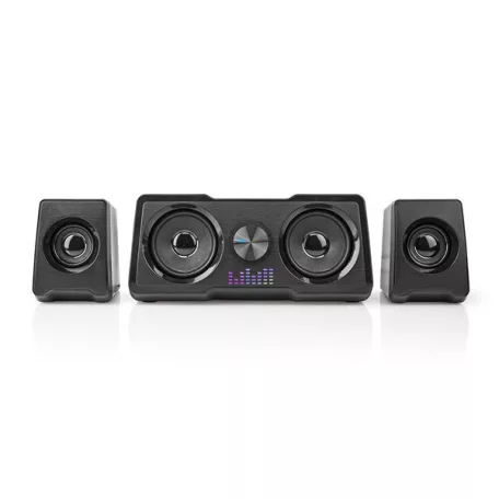 Nedis GSPR21022BK gamer hangszóró készlet, csatornák: 2.2, USB tápellátás, 3,5 mm jack, 48 W, LED, hangerőszabályozó
