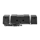 Nedis GSPR21022BK gamer hangszóró készlet, csatornák: 2.2, USB tápellátás, 3,5 mm jack, 48 W, LED, hangerőszabályozó