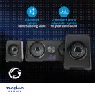 Nedis GSPR21022BK gamer hangszóró készlet, csatornák: 2.2, USB tápellátás, 3,5 mm jack, 48 W, LED, hangerőszabályozó