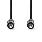 Nedis CAGL22000BK05 audio kábel, 3.5 mm sztereo jack dugó - 3.5 mm sztereo jack dugó, 0.50 m