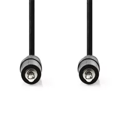   Nedis CAGL22000BK05 audio kábel, 3.5 mm sztereo jack dugó - 3.5 mm sztereo jack dugó, 0.50 m