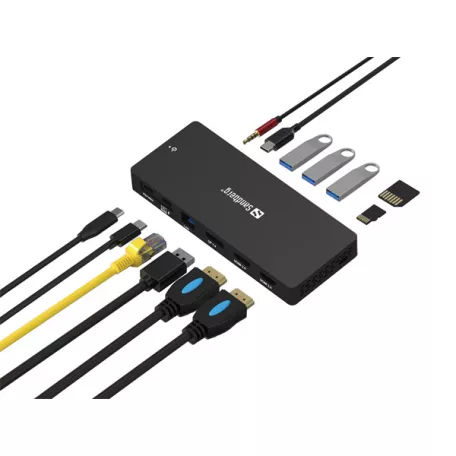 SANDBERG USB-C Dokkoló 13in1 DockingStation Pro