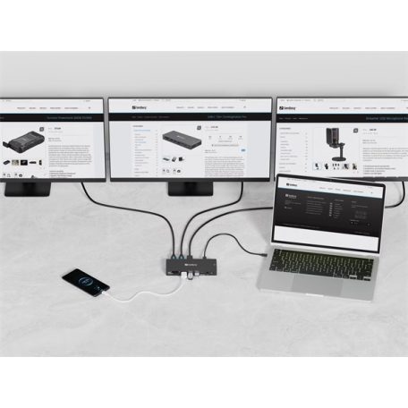 SANDBERG USB-C Dokkoló 13in1 DockingStation Pro