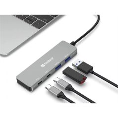 SANDBERG Hub és elosztó, USB-C to 2xUSB-A + 2xUSB-C Hub