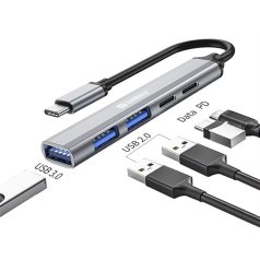 SANDBERG Hub és elosztó, USB-C to 3xUSB-A+2xUSB-C SAVER