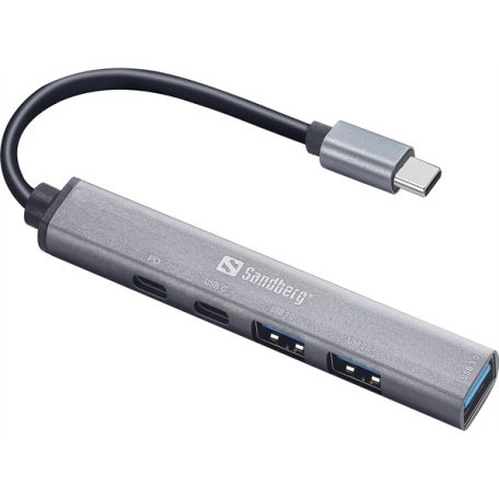 SANDBERG Hub és elosztó, USB-C to 3xUSB-A+2xUSB-C SAVER