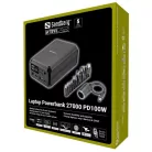 SANDBERG Hordozható akkumulátor, Laptop Powerbank 27000 PD100W