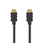 Nedis CVGL34060BK100 ultra HD HDMI kábel, HDMI dugó - dugó, 4K@60Hz, ARC, 18 Gbps, aranyozott csatlakozók, hossz 10m