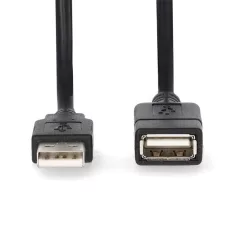   Nedis CCGL60010BK30 USB hosszabító / toldó kábel, USB 2.0 | USB-A dugó  USB-A hüvely  480 Mbps, 3m