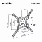 Nedis TVWM1330BK LCD TV / monitor fali tartó konzol 23 - 55 " Max. teherbírás: 30 kg, dönthető, forgatható