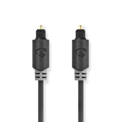   Nedis optikai audió kábel, TosLink férfi 2,00 m Kerek PVC Antracit Doboz CABW25000AT20