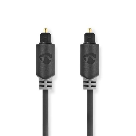 Nedis optikai audió kábel, TosLink férfi 2,00 m Kerek PVC Antracit Doboz CABW25000AT20