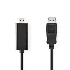 Nedis CCGL37100BK10 Displayport dugó - HDMI dugó kábel 1080p, 1m