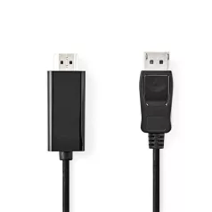   Nedis CCGL37100BK10 Displayport dugó - HDMI dugó kábel 1080p, 1m