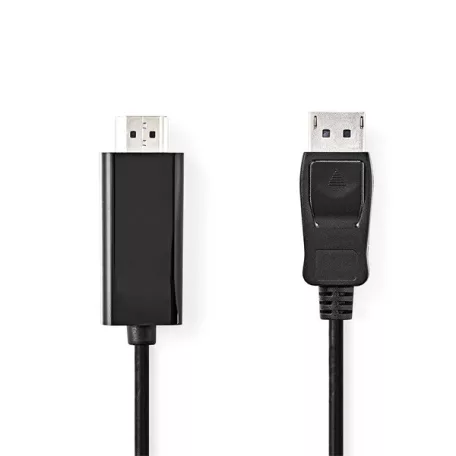 Nedis CCGL37100BK10 Displayport dugó - HDMI dugó kábel 1080p, 1m