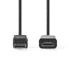   Nedis CCGL37100BK10 Displayport dugó - HDMI dugó kábel 1080p, 1m