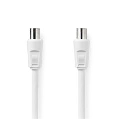   Nedis CSGL40000WT15 koax kábel, IEC (koaxiális) dugó IEC (koaxiális) hüvely Nikkelezett 90 dB 75 Ohm Dupla árny. 150m