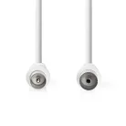Nedis CSGL40000WT15 koax kábel, dugó - aljzat, 90 dB, 75 Ohm Dupla árnyékolás, 1,5m