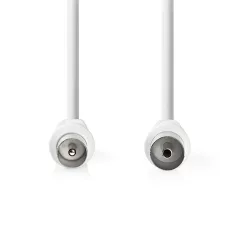   Nedis CSGL40000WT15 koax kábel, dugó - aljzat, 90 dB, 75 Ohm Dupla árnyékolás, 1,5m