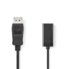  Nedis CCGB37150BK02 Display - HDMI adapter, 4K@30Hz Nikkelezett 0,20 m