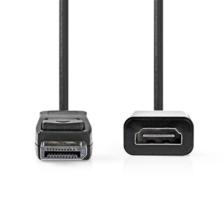 Nedis CCGB37150BK02 DisplayPort - HDMI adapter, 4K@30Hz, 0,20 m